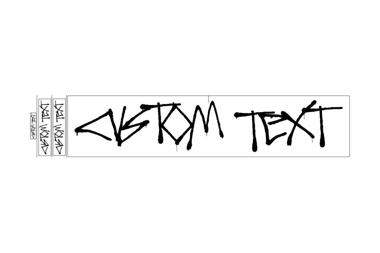 Custom Plotted Text in Tesla Cybertruck Graffiti Font - Vinyl Wrap Embossing or Overlay
