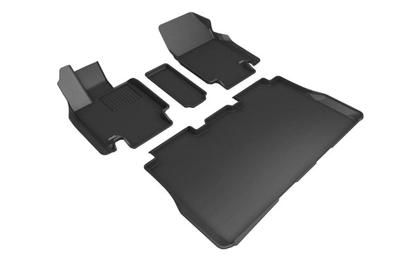 3D MAXpider KAGU 1st & 2nd Row Floormats - Black | 2020-2020 Tesla Model Y (L1TL01701509)