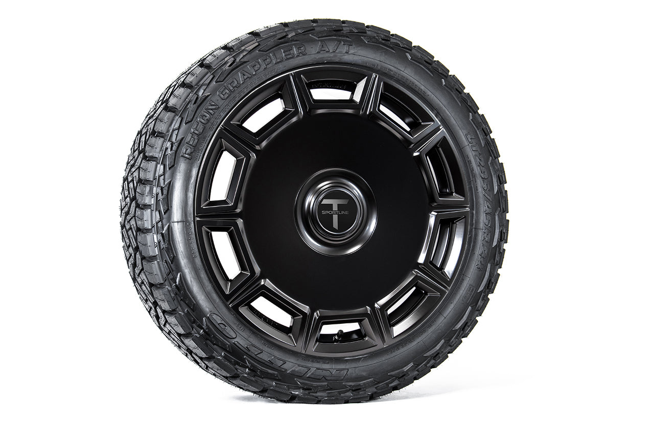 CT10 24" Tesla Cybertruck Fully Forged Monoblock Tesla Wheel and Tire Package (Set of 4)