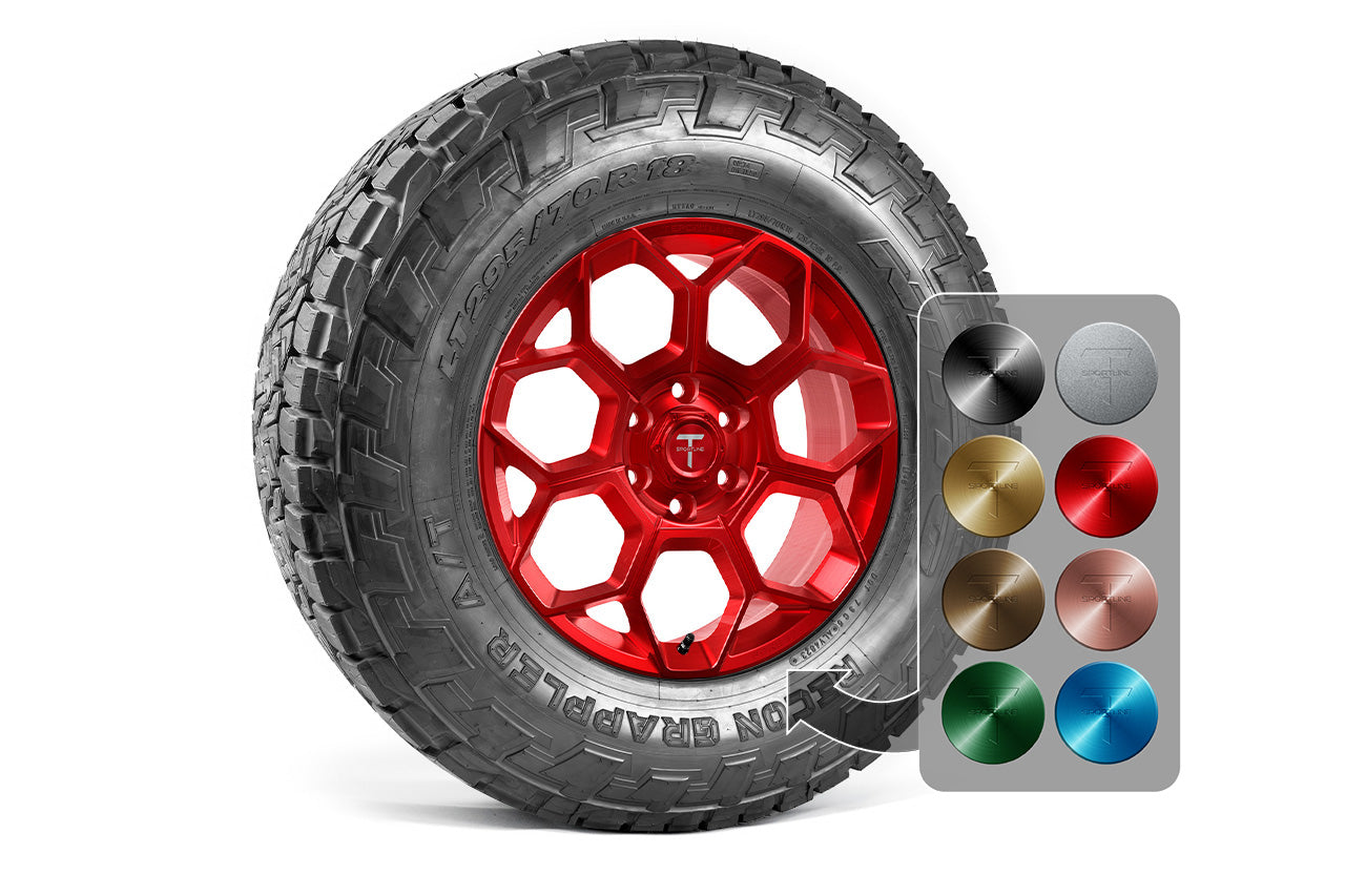 CT7 18" Tesla Cybertruck Fully Forged Lightweight Tesla Wheel and Tire Package (Set of 4)