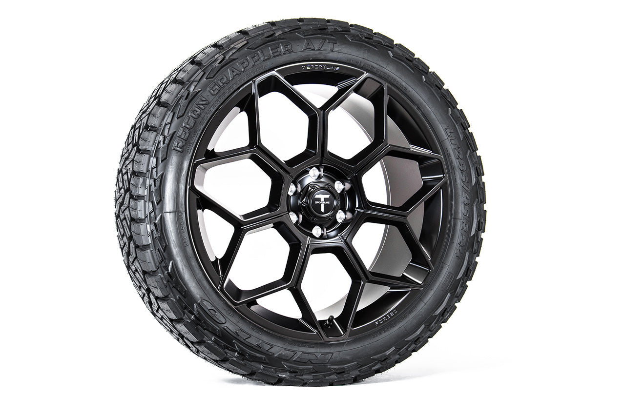 CT7 24" Tesla Cybertruck Fully Forged Lightweight Tesla Wheel and Tire Package (Set of 4)
