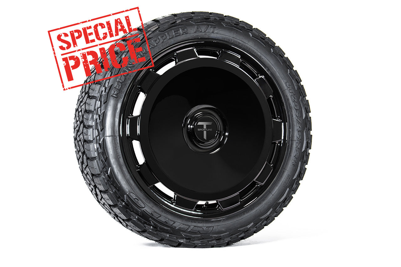 Tesla Cybertruck CTM 24" Fully Forged Monoblock Tesla Wheel and Tire Package (Set of 4) Open Box Special!