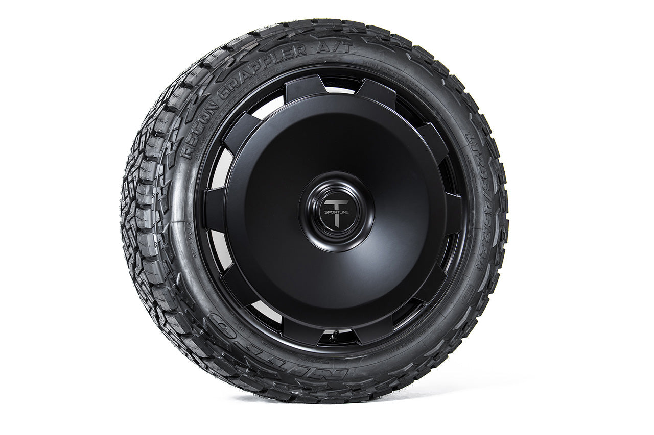 CTM 24" Tesla Cybertruck Fully Forged Monoblock Tesla Wheel and Tire Package (Set of 4)