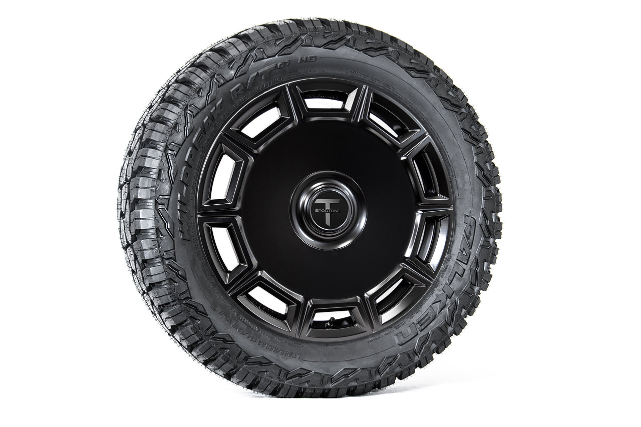 CT10 22" Tesla Cybertruck Fully Forged Monoblock Tesla Wheel and Tire Package (Set of 4)