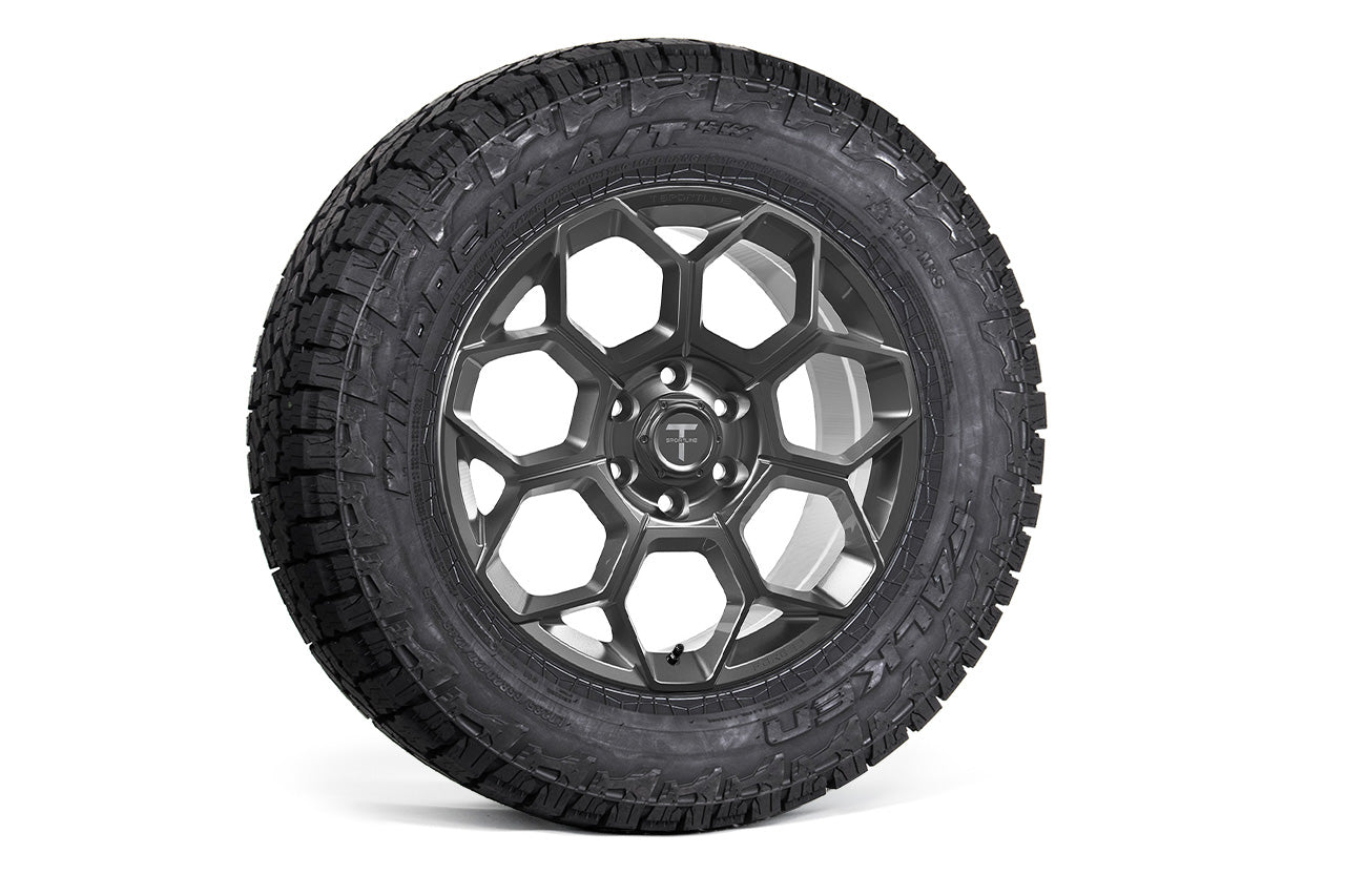 CT7 20" Tesla Cybertruck Fully Forged Lightweight Tesla Wheel and Tire Package (Set of 4)