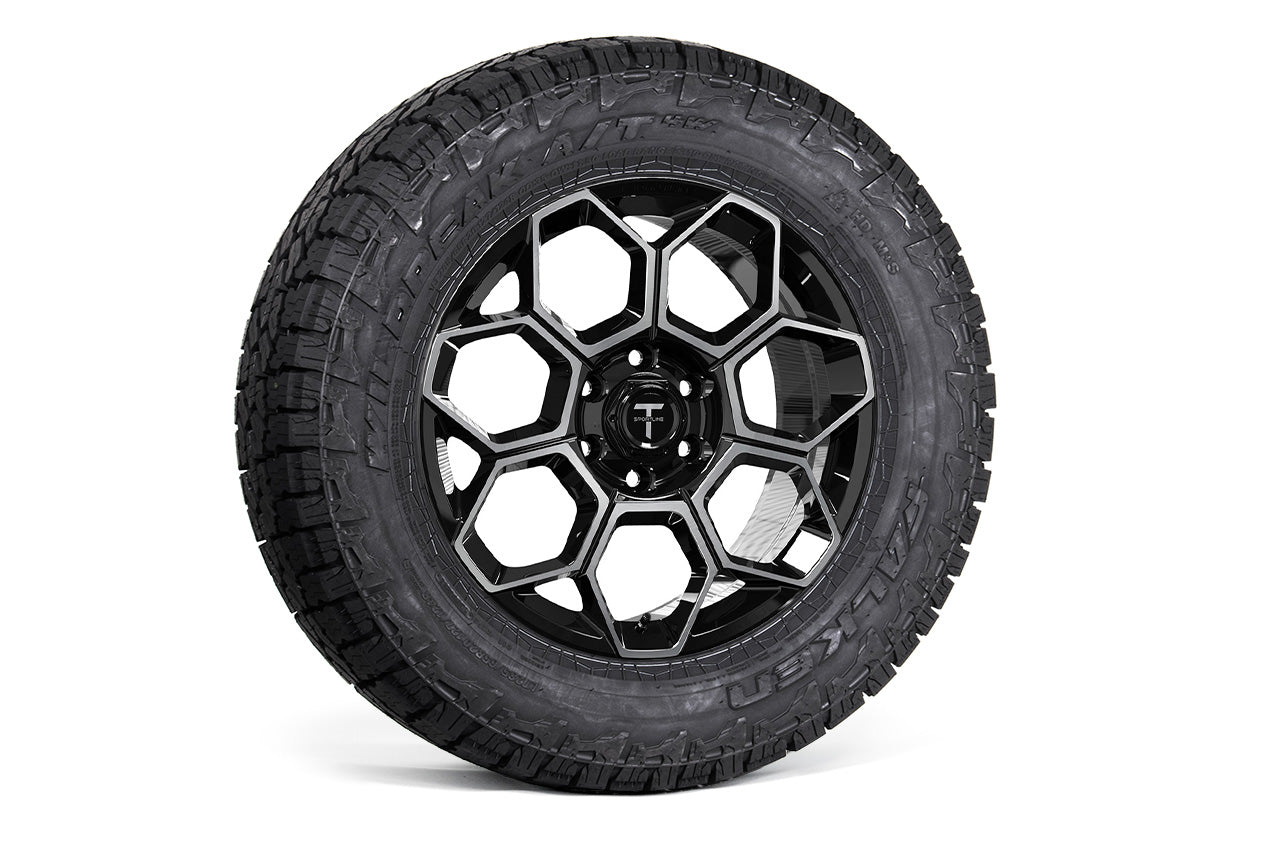 CT7 20" Tesla Cybertruck Fully Forged Lightweight Tesla Wheel and Tire Package (Set of 4)