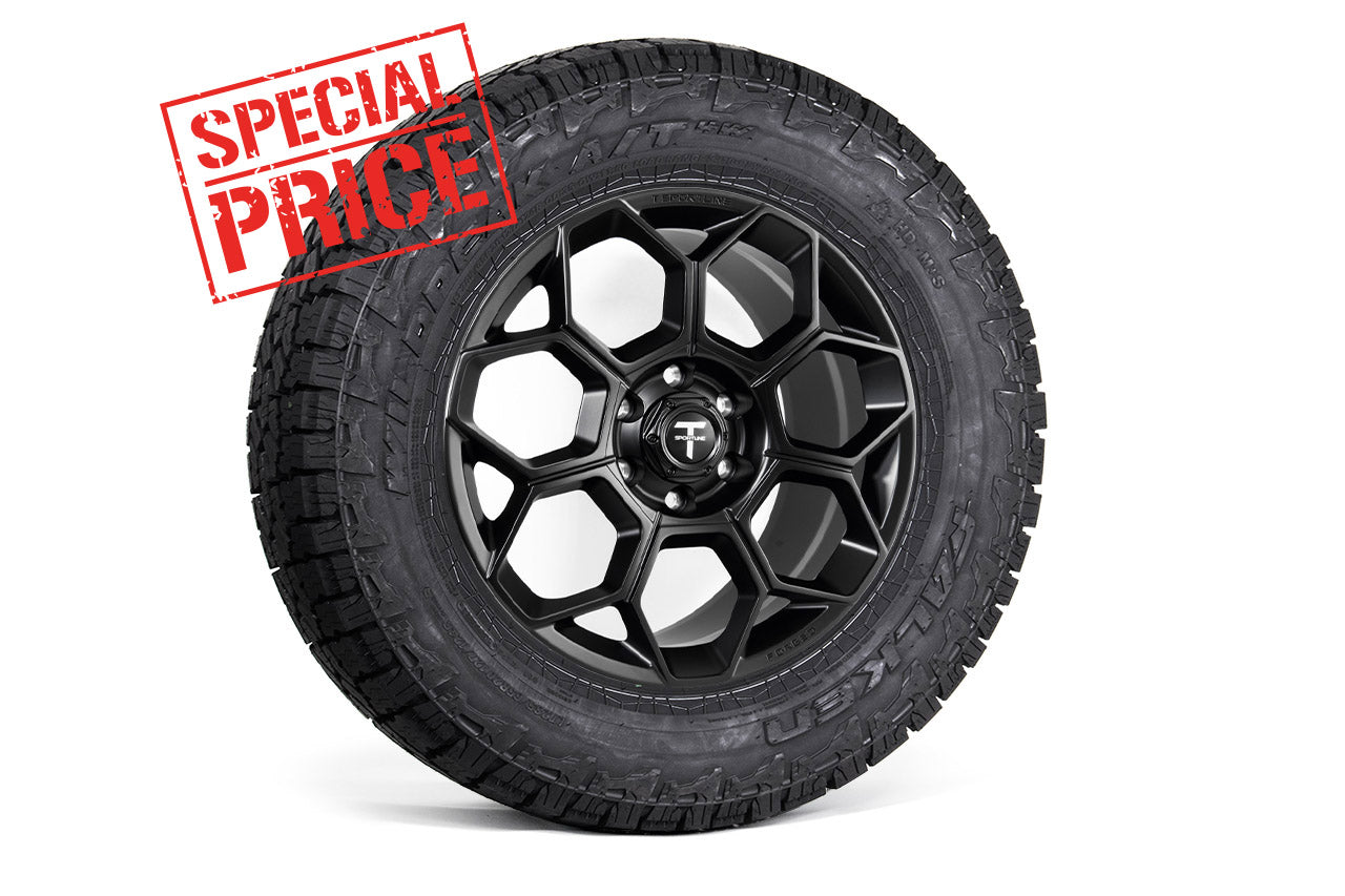 Tesla Cybertruck CT7 20" Fully Forged Lightweight Tesla Wheel and Tire Package (Set of 4) Open Box Special!