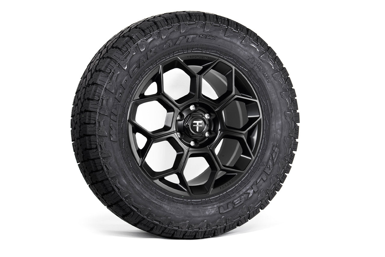 CT7 20" Tesla Cybertruck Fully Forged Lightweight Tesla Wheel and Tire Package (Set of 4)
