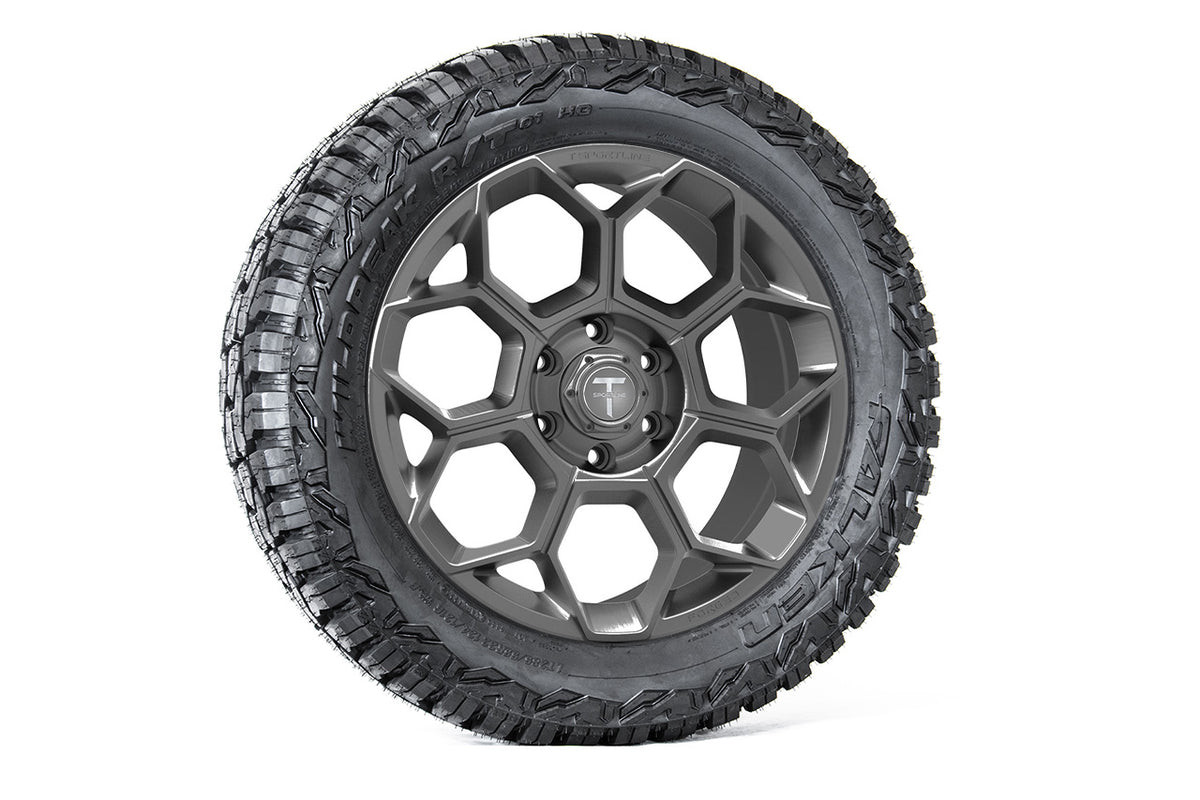 CT7 22&quot; Tesla Cybertruck Fully Forged Lightweight Tesla Wheel and Tire Package (Set of 4)