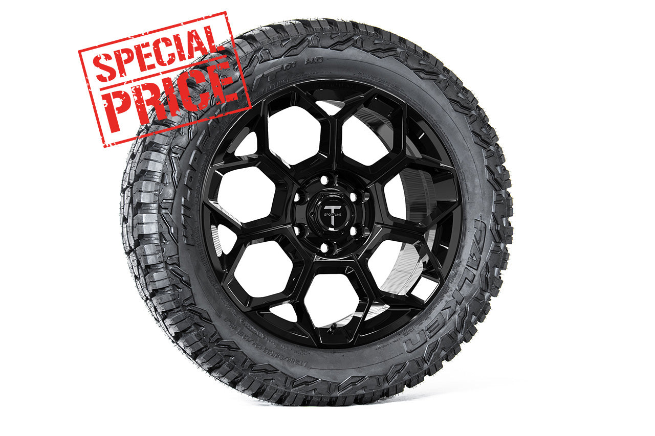 Tesla Cybertruck CT7 22" Fully Forged Lightweight Tesla Wheel and Tire Package (Set of 4) Open Box Special!