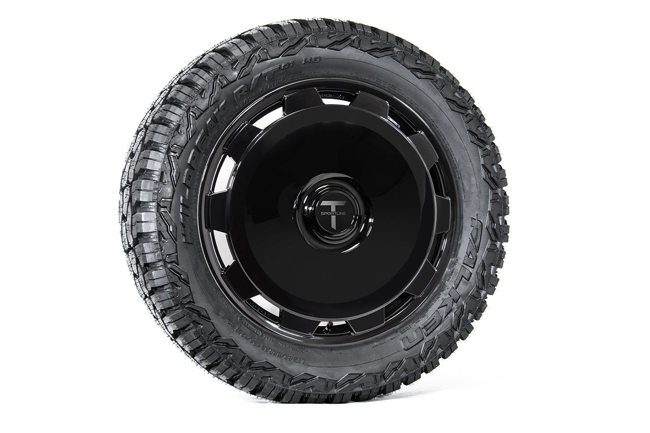 CTM 22" Tesla Cybertruck Fully Forged Monoblock Tesla Wheel and Tire Package (Set of 4)