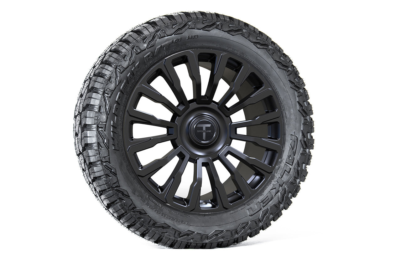 CT8 22" Tesla Cybertruck Fully Forged Lightweight Tesla Wheel and Tire Package (Set of 4)