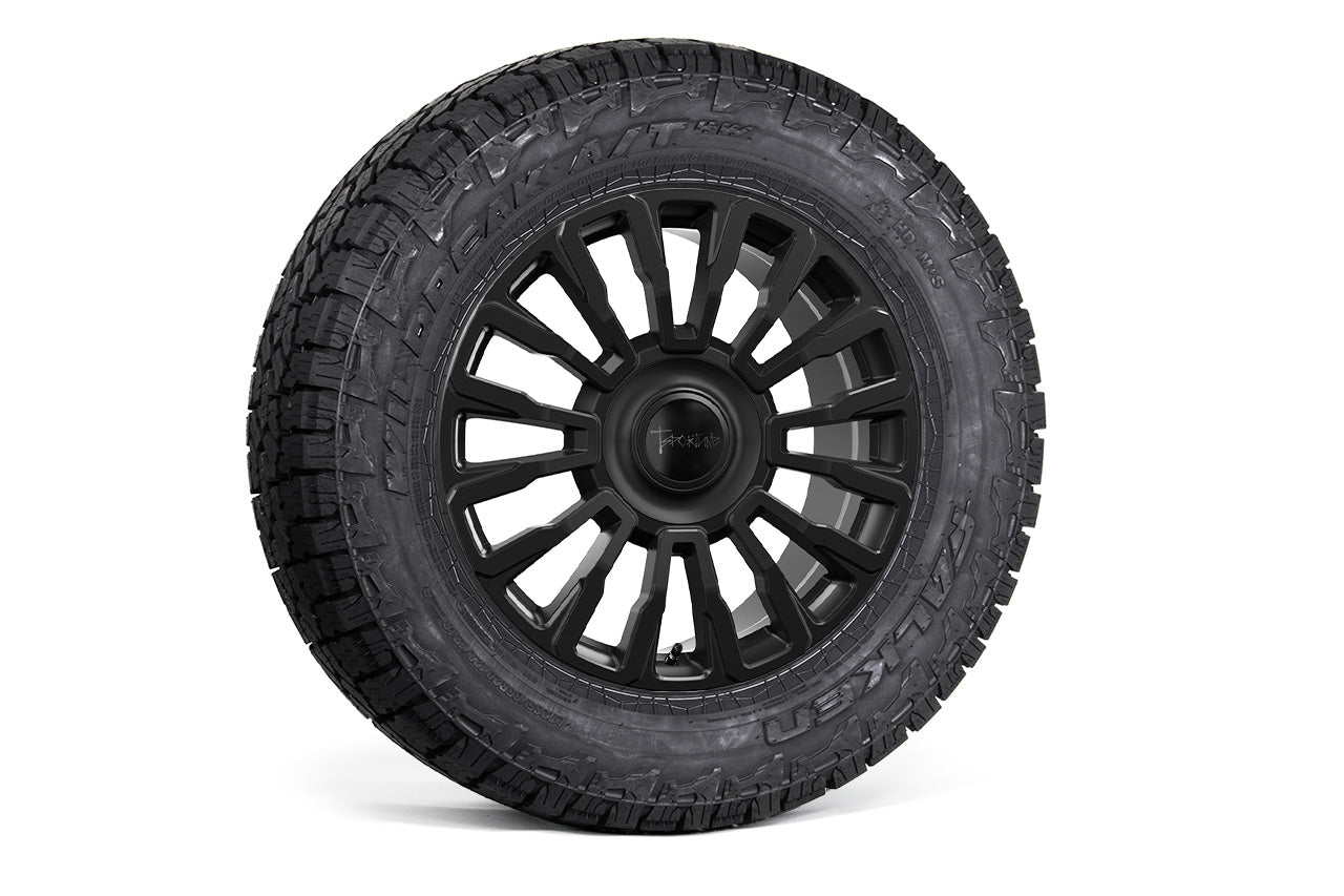 CT8 20" Tesla Cybertruck Fully Forged Monoblock Tesla Wheel and Tire Package (Set of 4)