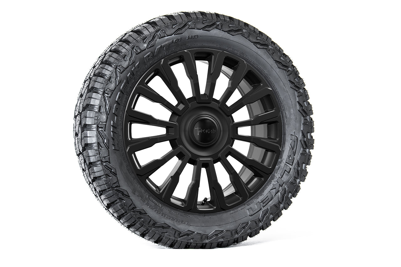 CT8 22" Tesla Cybertruck Fully Forged Lightweight Tesla Wheel and Tire Package (Set of 4)