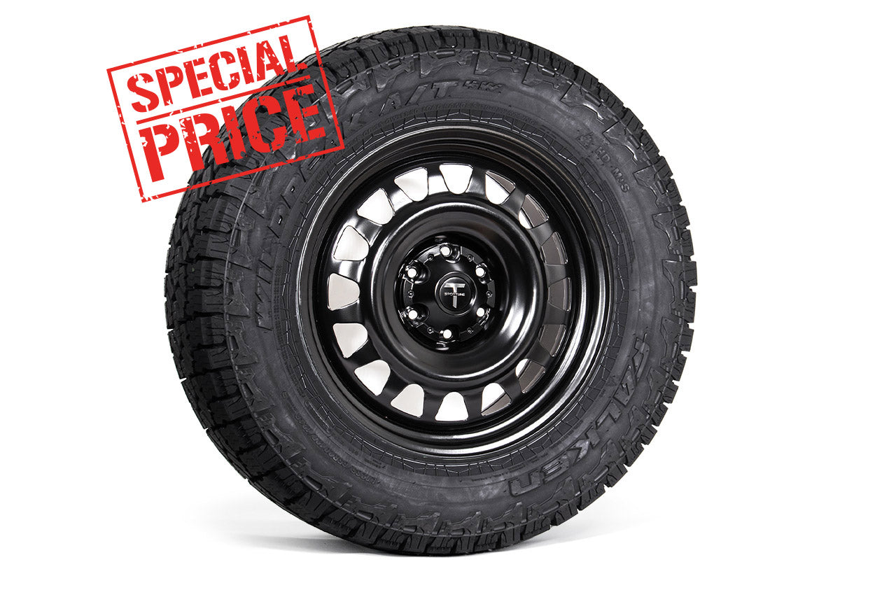 Tesla Cybertruck TCS 20" 'Cyber Steelie' Steel Wheel and Tire Package (Set of 4) Overstock Blowout Special!