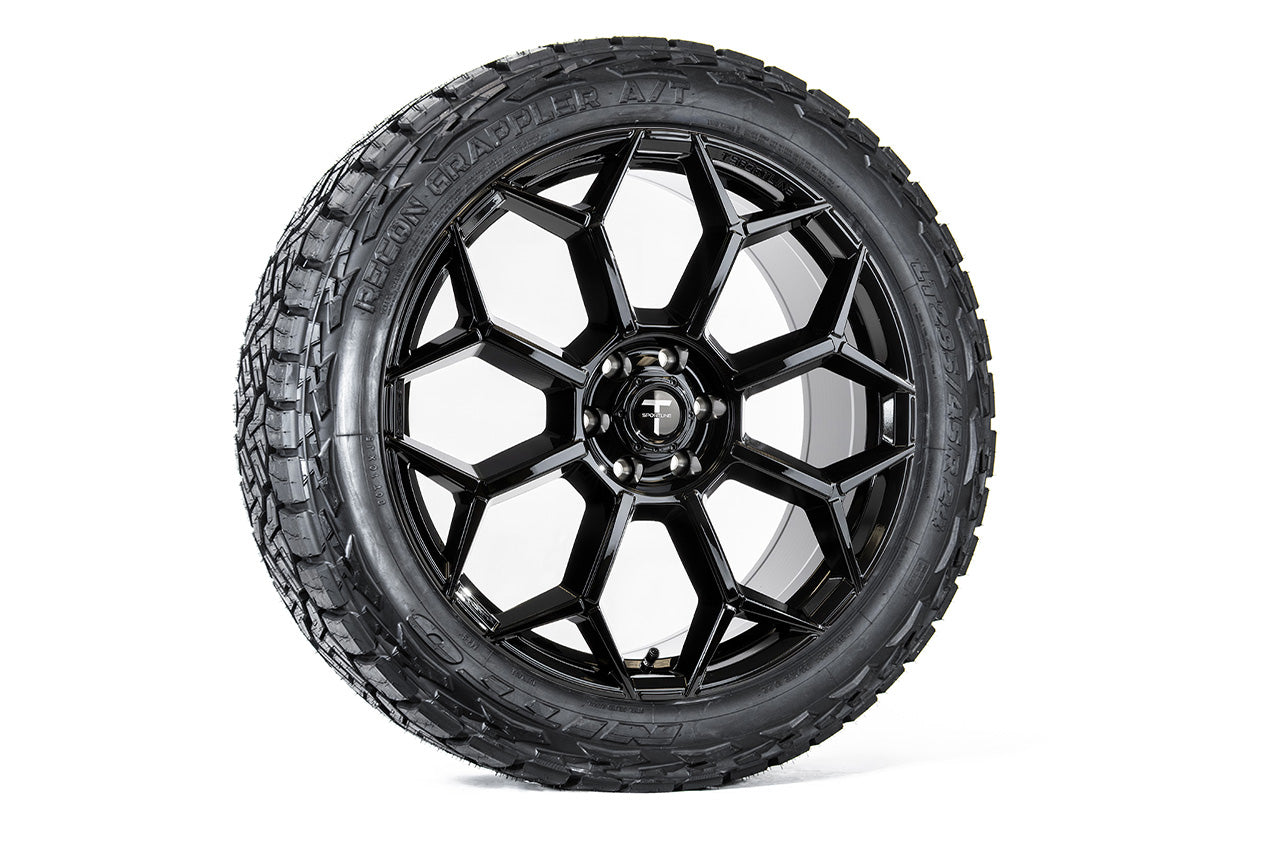 TC8 24" Tesla Cybertruck Flow Forged Monoblock Tesla Wheel and Tire Package (Set of 4)