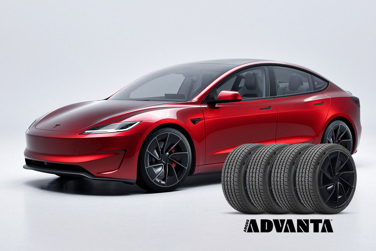 Tesla Model 3 - Mounted, Balanced & Installed Set of 4 New Tires (Advanta HPZ-02 All Season Peformance)