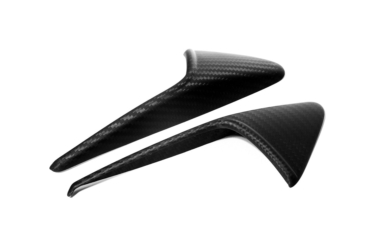 Tesla Model X Long Range & Plaid Precision Carbon Fiber Fender Camera Covers (Set of 2)