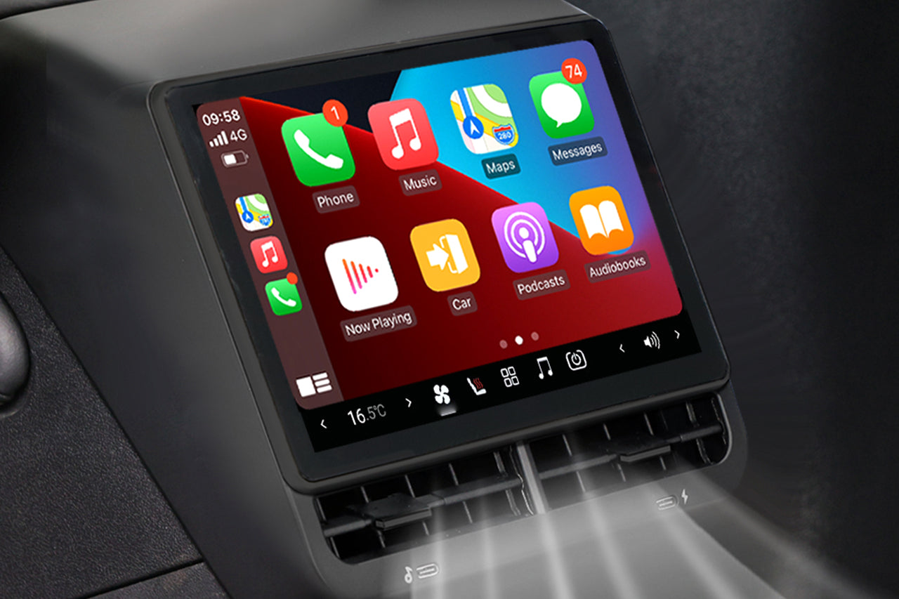 Tesla Model 3 & Y MSX-Entertainment 4.0 Rear Touch Screen with Bluetooth Audio, Apple CarPlay / AirPlay & Streaming Apps