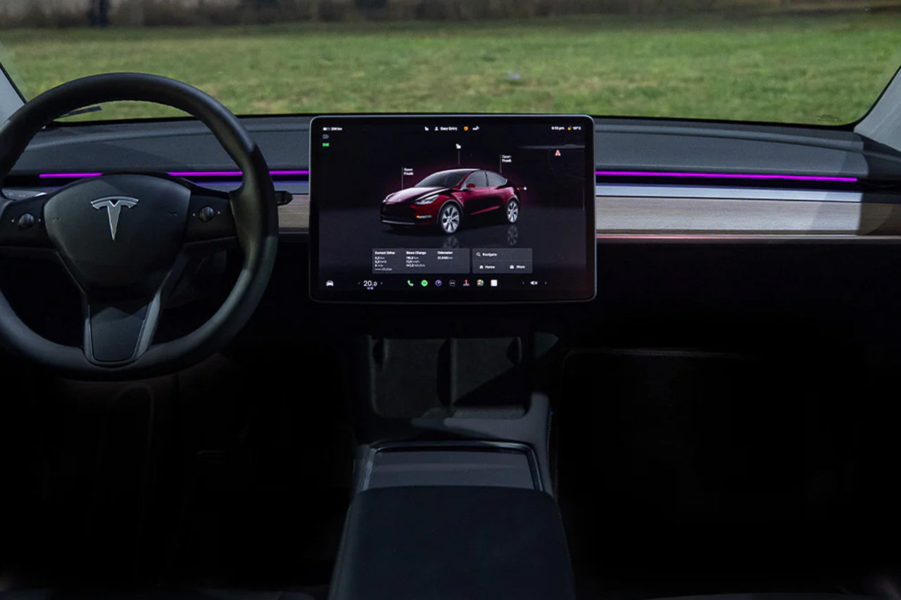 S3XY Strip LED RGB Light Strip for Tesla Model 3 / Y Dashboard - Bluetooth App Controlled Kit