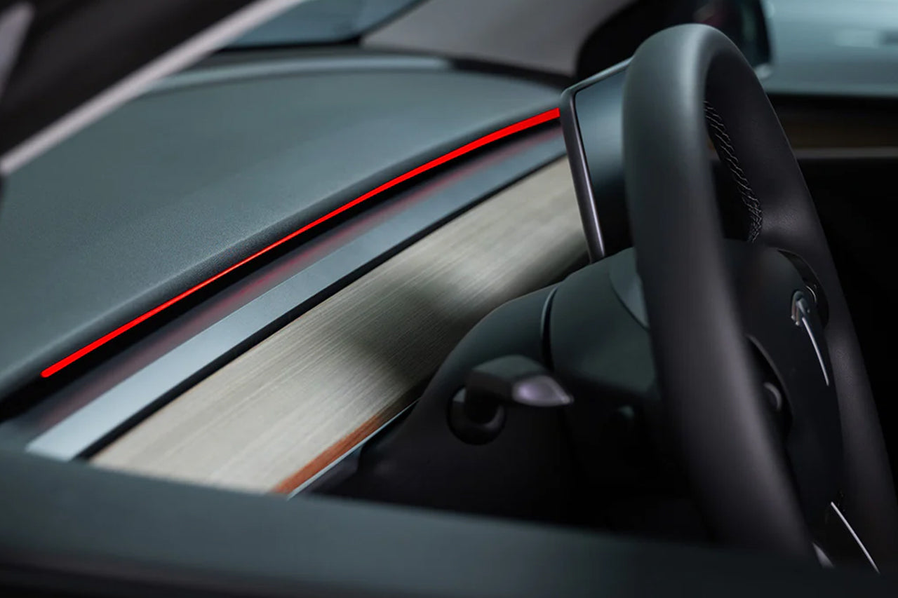S3XY Strip LED RGB Light Strip for Tesla Model 3 / Y Dashboard - Bluetooth App Controlled Kit