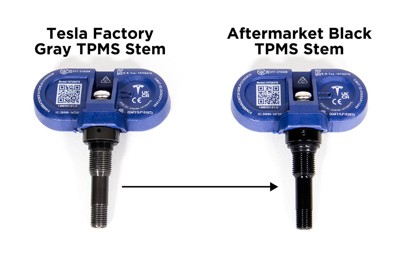 Tesla Tire Pressure Monitoring Sensor (TPMS ) Valve Stem for Bluetooth Sensor - Black