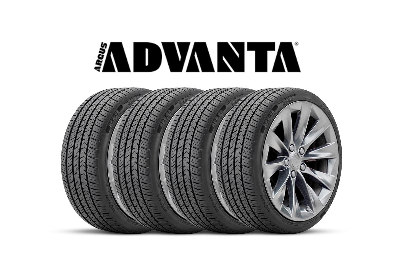 Tesla Model X - Mounted, Balanced & Installed Set of 4 New Tires (Advanta HPZ-02 All Season Performance)