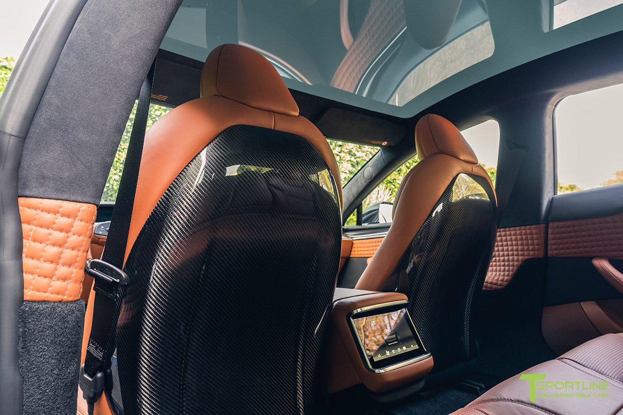 Custom Build - 2021 Tesla Model S Plaid with Bentley Saddle Interior & Inozetek Chalk Gray Color Wrap