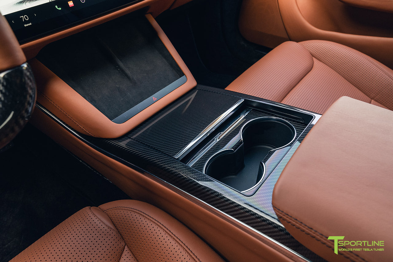 Custom Build - 2021 Tesla Model S Plaid with Bentley Saddle Interior & Inozetek Chalk Gray Color Wrap