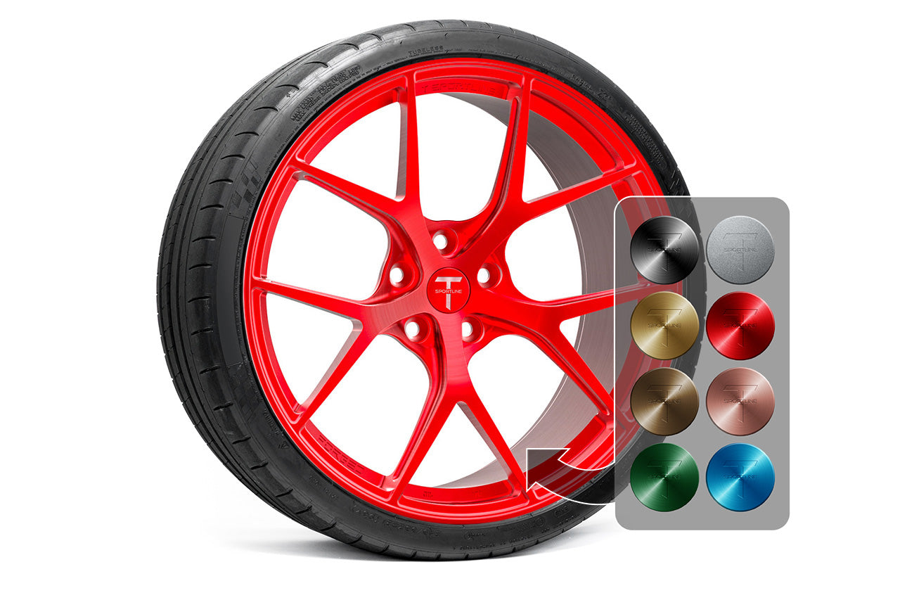 TXL115 21" Tesla Model S Plaid & Long Range Fully Forged Lightweight Tesla Wheel and Tire Package (Set of 4)
