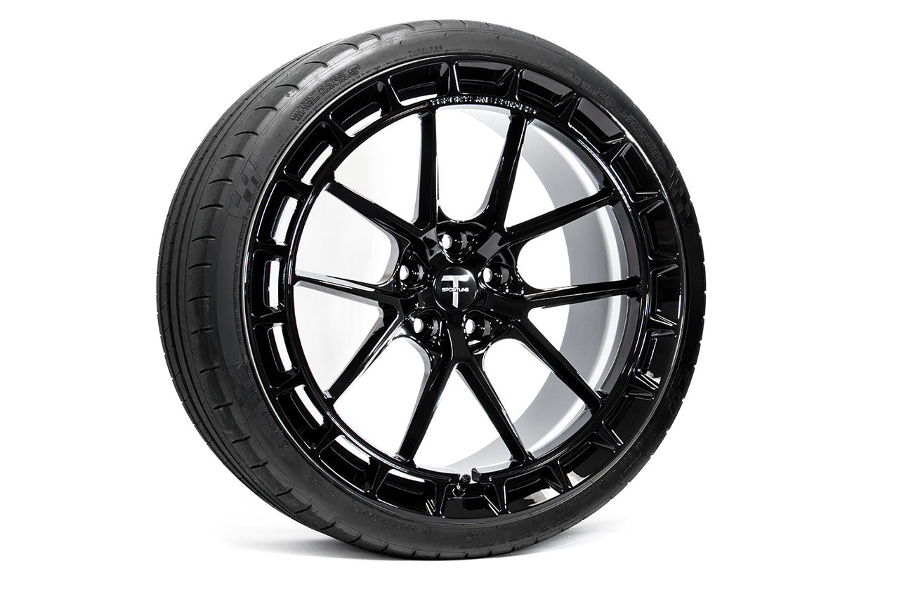 TS115A 21" Tesla Model S Long Range & Plaid Wheel and Tire Package (Set of 4) Overstock Blowout Special!