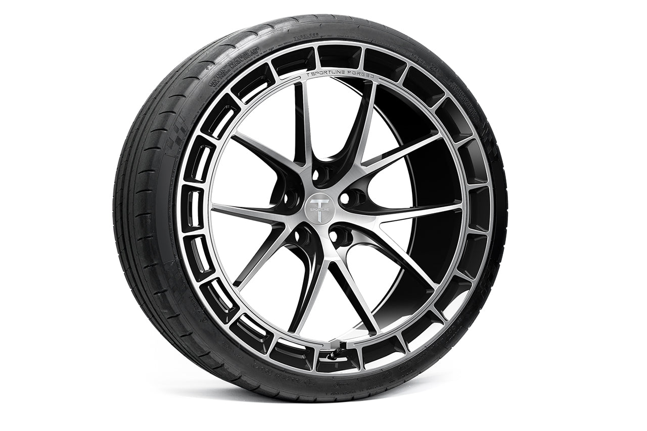 TSW115A Aero 20" Superwide Tesla Model 3 Fully Forged Lightweight Tesla Wheel and Tire Package (Set of 4)