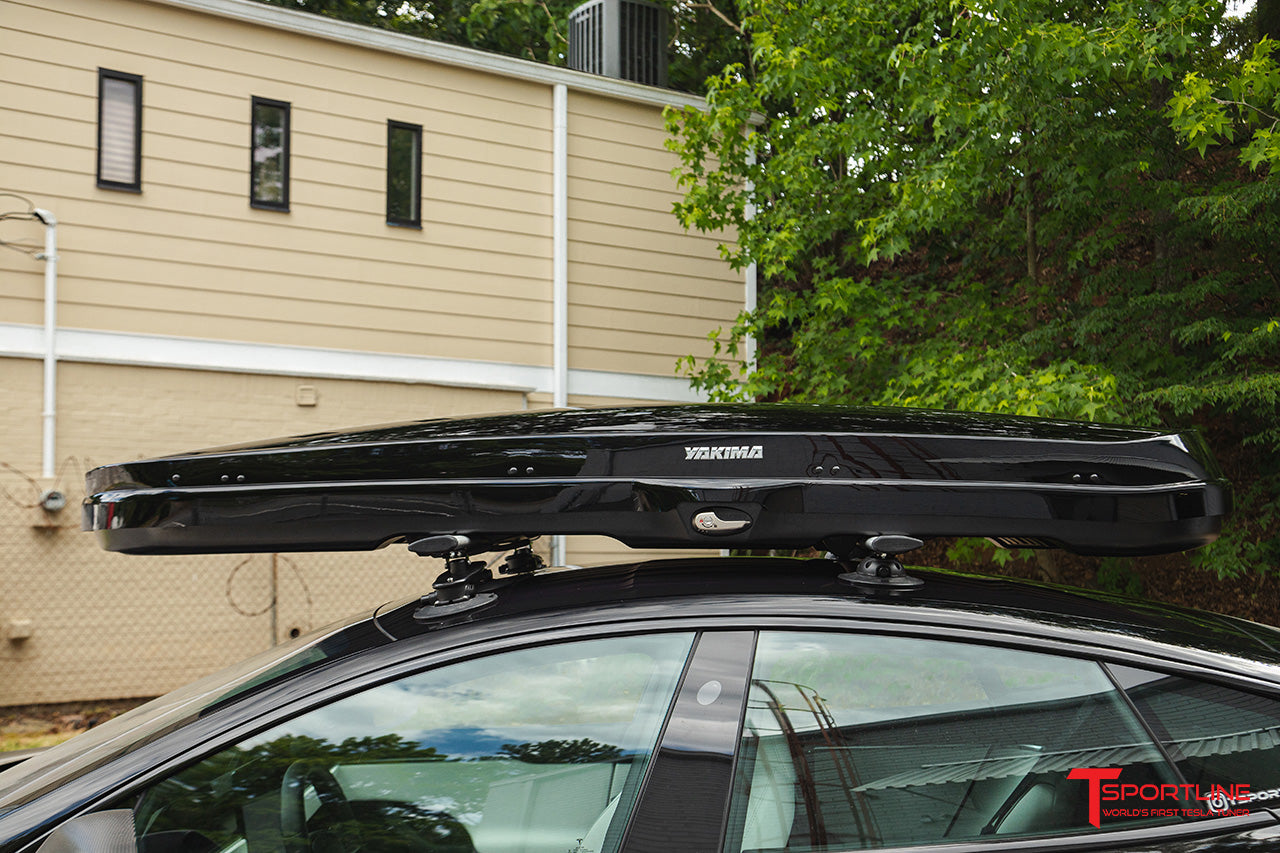 Yakima GrandTour Lo Premium High Gloss Low Profile Roof Top Cargo Box for Tesla Model 3 / Y / S
