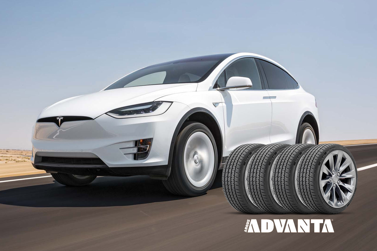 Tesla Model X - Mounted, Balanced & Installed Set of 4 New Tires (Advanta HPZ-02 All Season Performance)