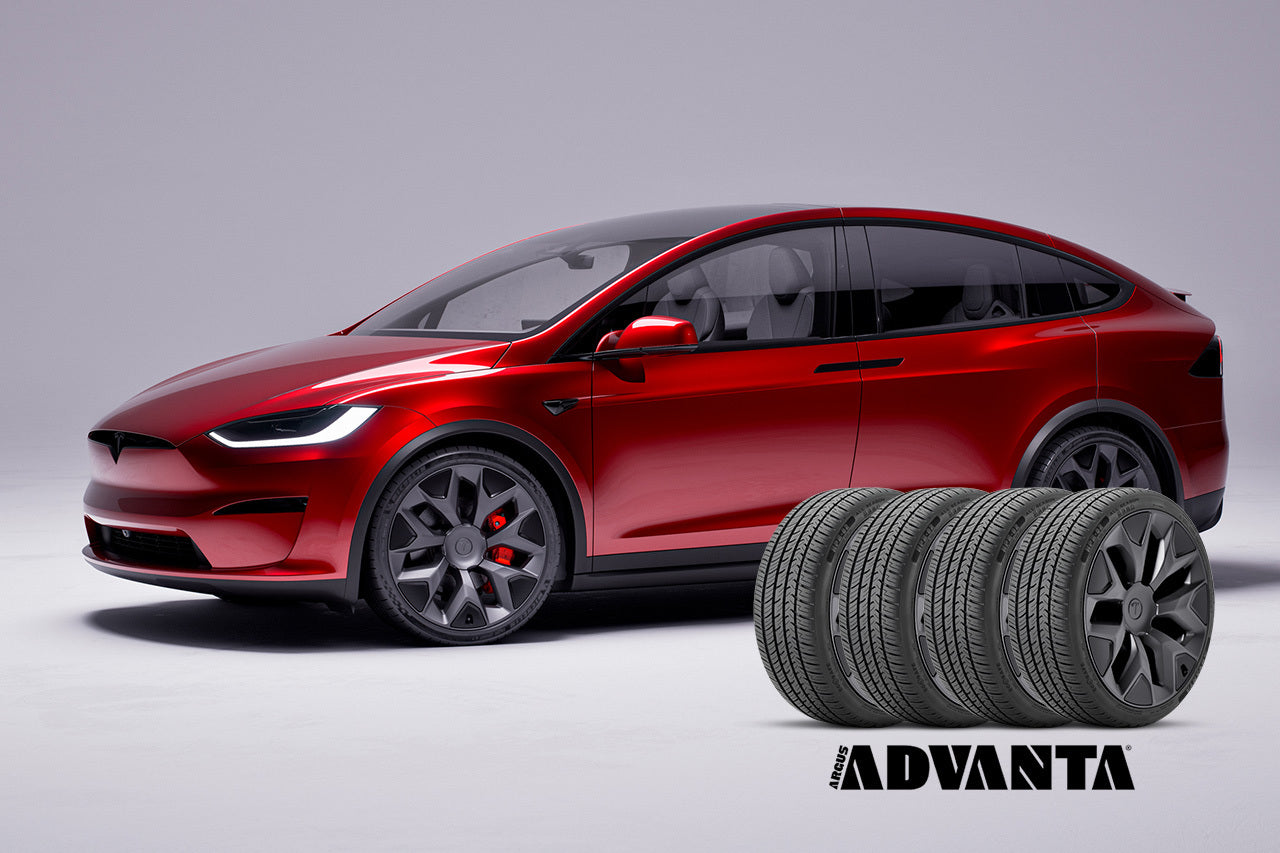 Tesla Model X - Mounted, Balanced & Installed Set of 4 New Tires (Advanta HPZ-02 All Season Performance)
