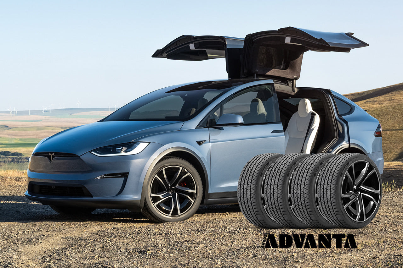 Tesla Model X - Mounted, Balanced & Installed Set of 4 New Tires (Advanta HPZ-02 All Season Performance)
