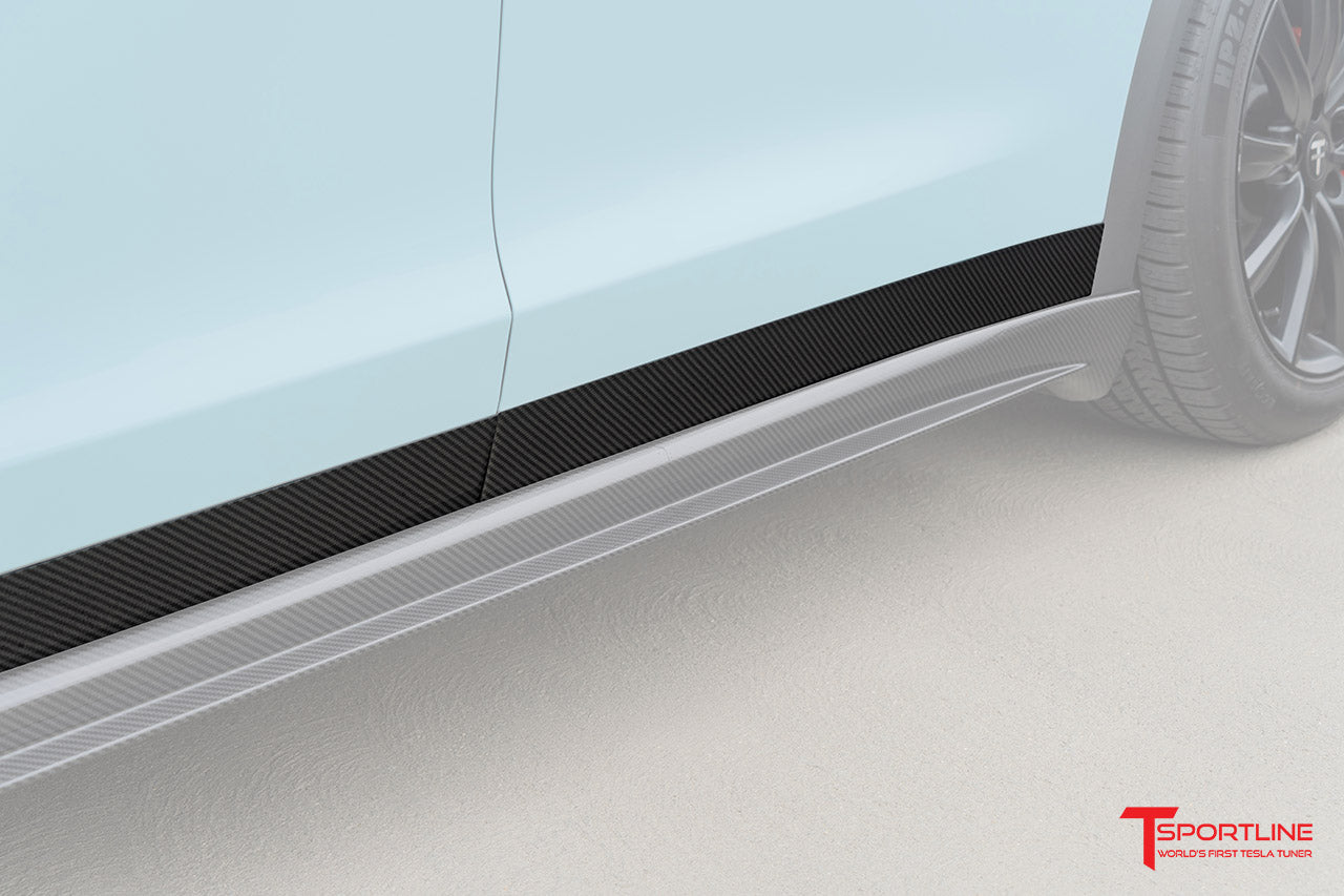 Tesla Model X Carbon Fiber Door Trim Overlay