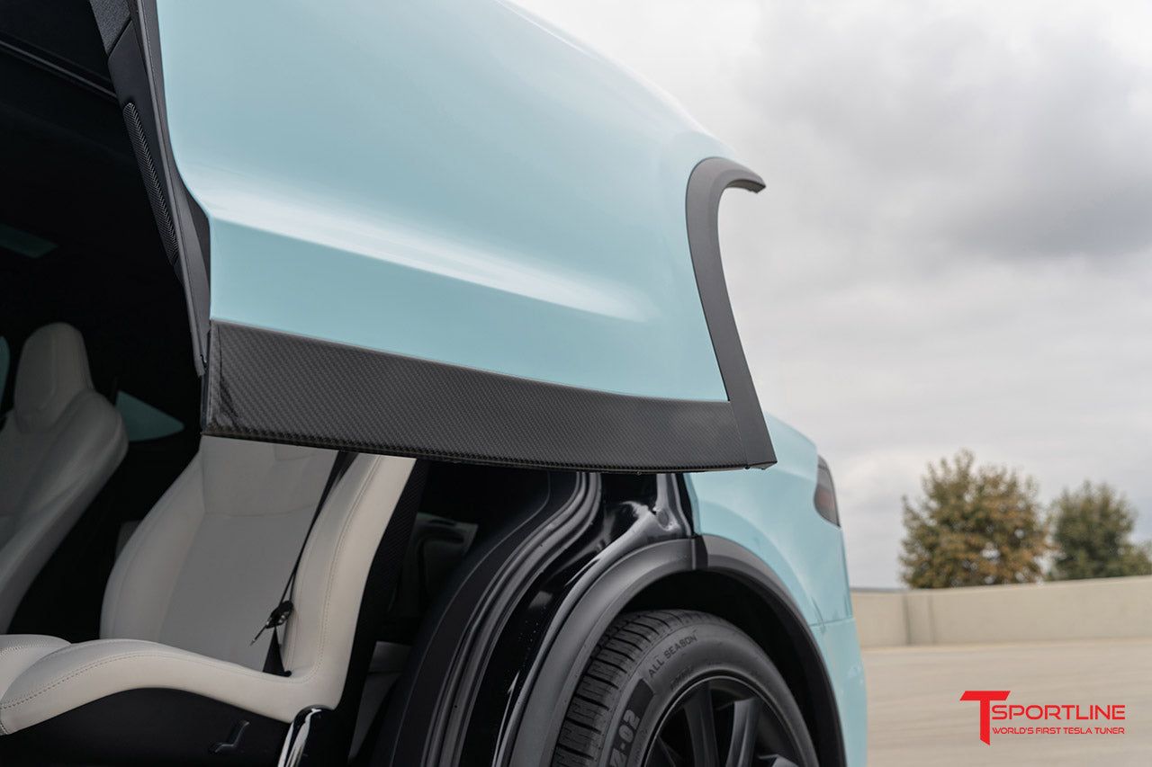 Tesla Model X Carbon Fiber Door Trim Overlay
