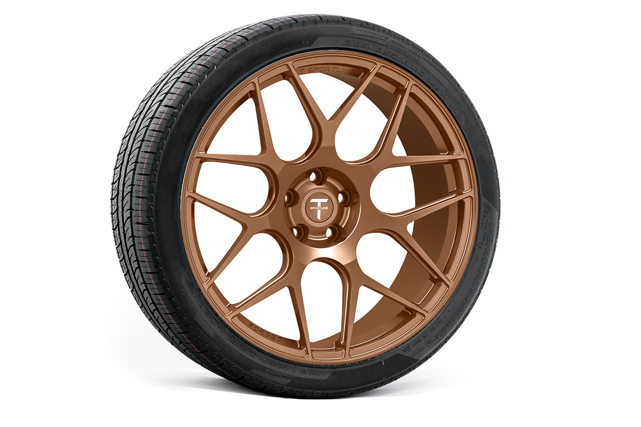 TXL117 21" Tesla Model X Long Range & Plaid Wheel and Tire Package (Set of 4)