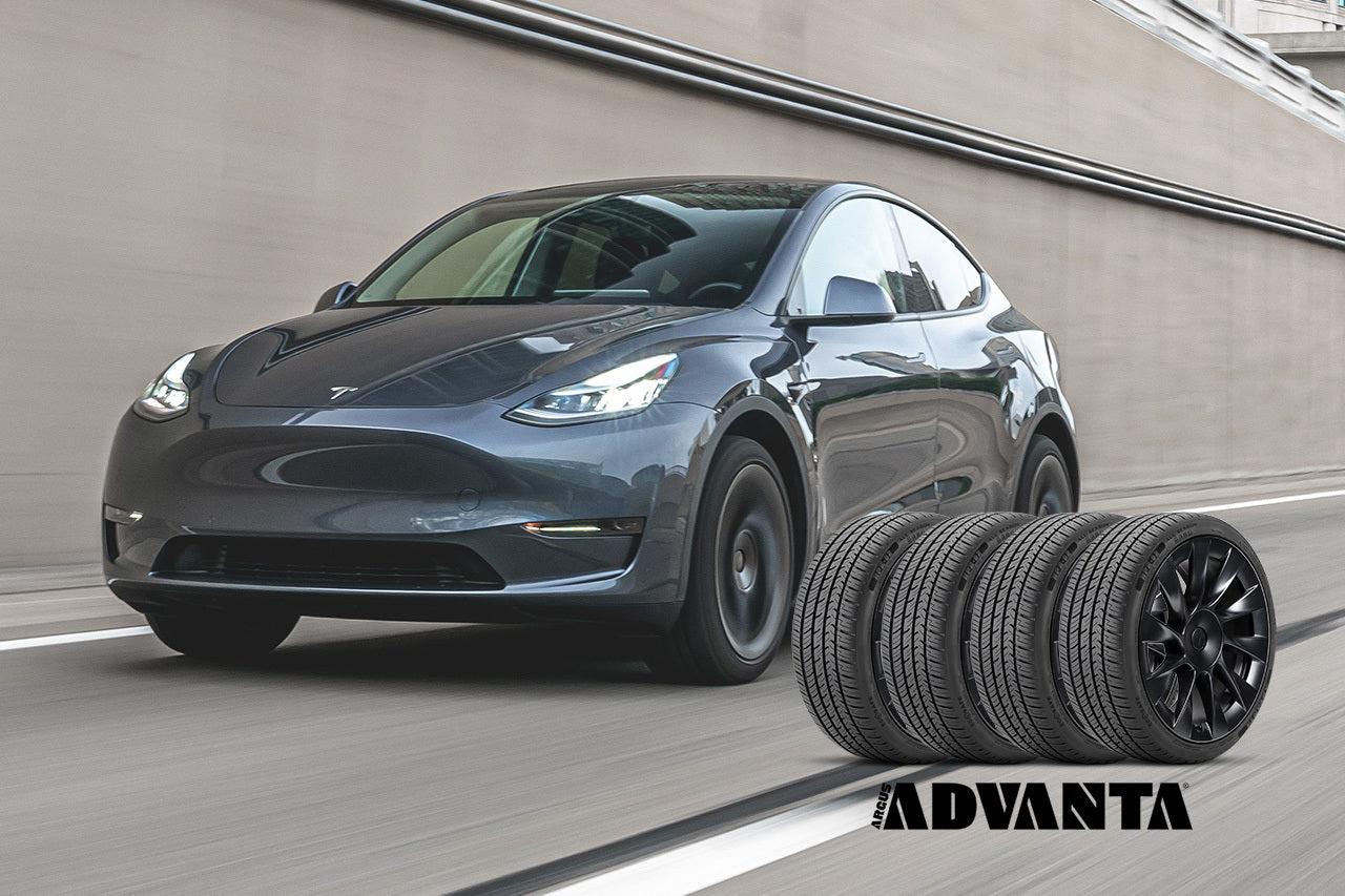 Tesla Model Y - Mounted, Balanced & Installed Set of 4 New Tires (Advanta HPZ-02 All Season Performance)