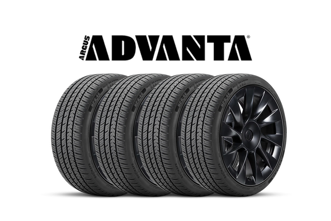Tesla Model Y - Mounted, Balanced & Installed Set of 4 New Tires (Advanta HPZ-02 All Season Performance)