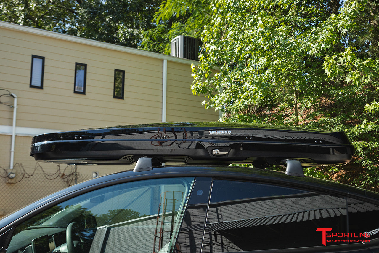 Yakima GrandTour Lo Premium High Gloss Low Profile Roof Top Cargo Box for Tesla Model 3 / Y / S