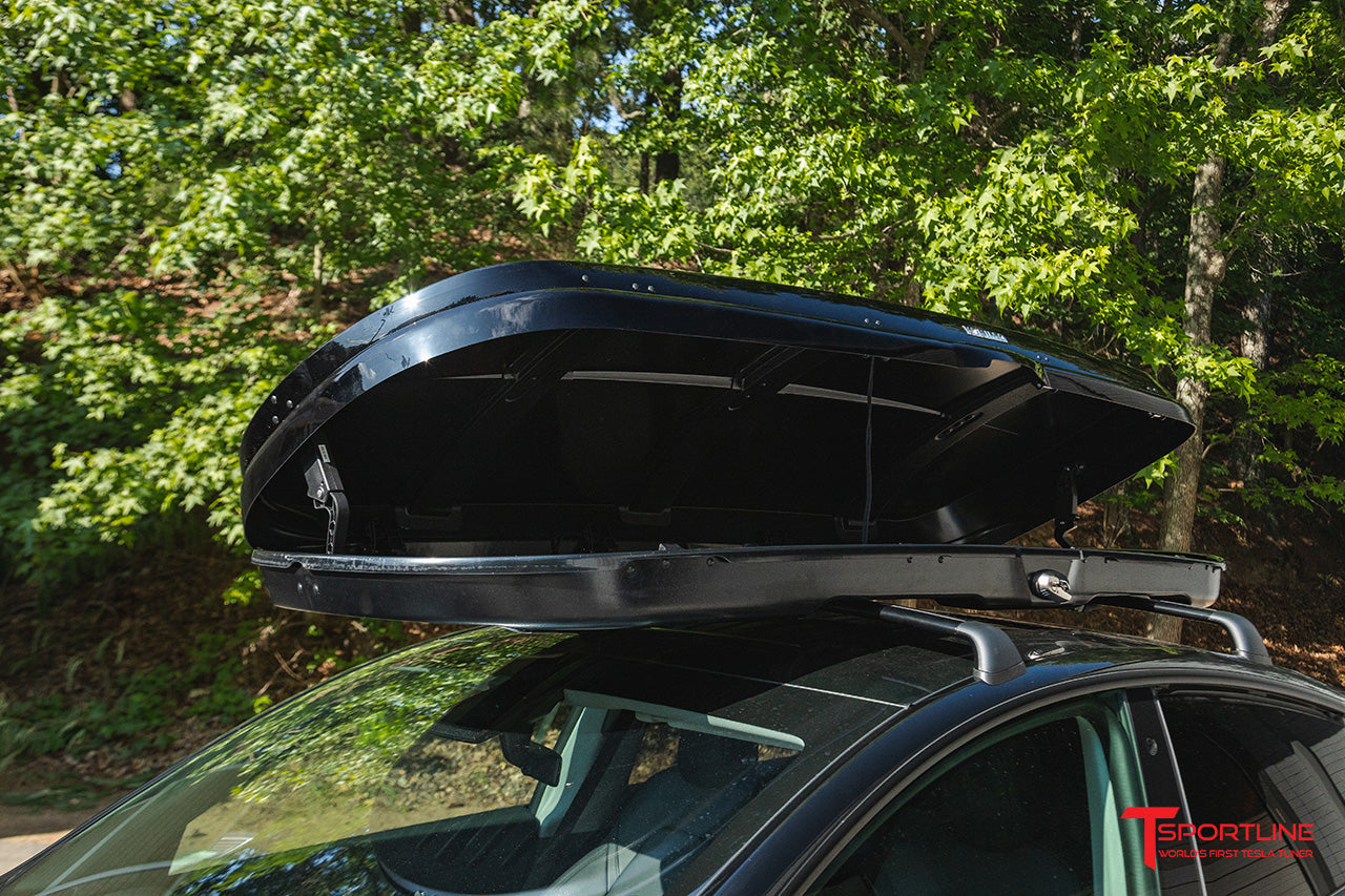 Yakima GrandTour Lo Premium High Gloss Low Profile Roof Top Cargo Box for Tesla Model 3 / Y / S