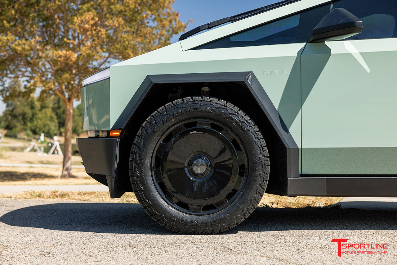 Super Saver! Tesla Cybertruck CTM 24" Fully Forged Monoblock Tesla Wheel and Tire Package (Set of 4)