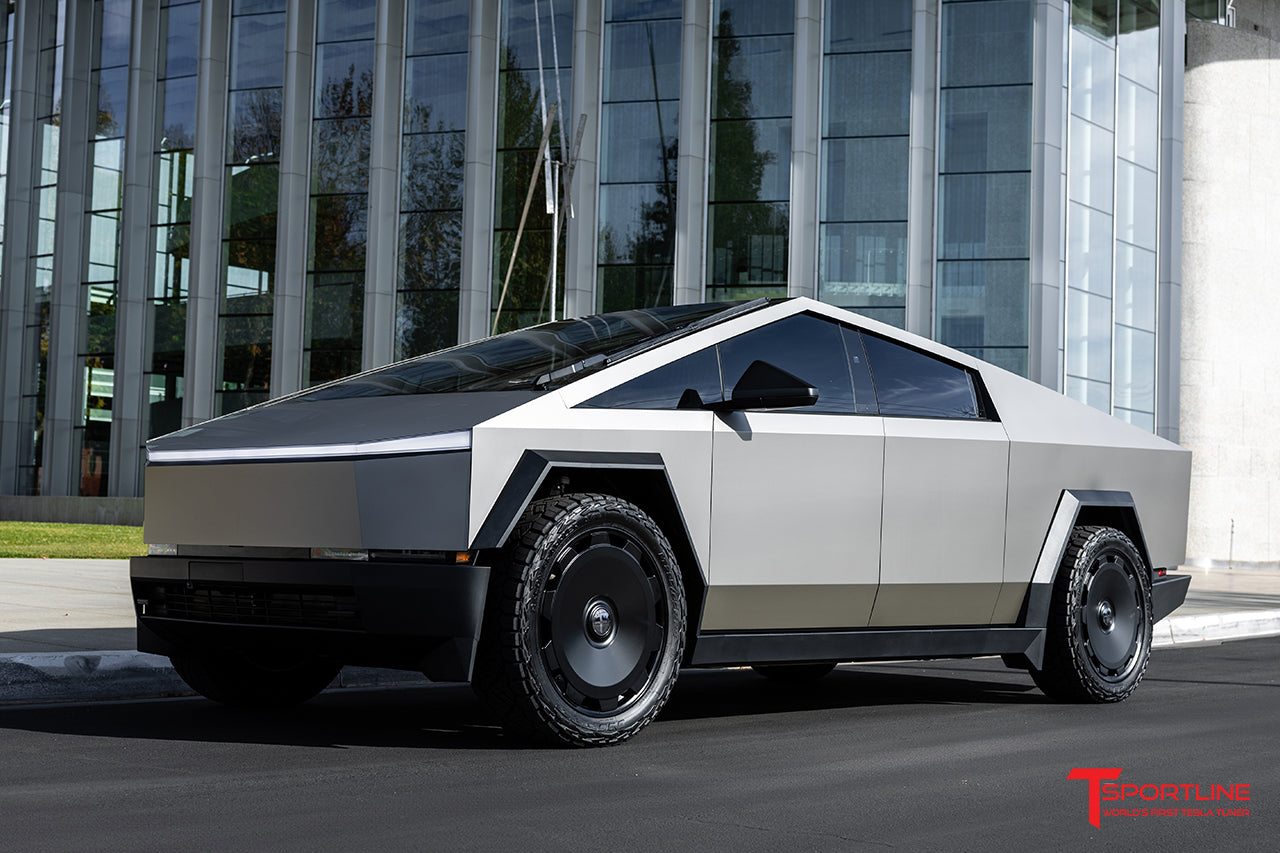 TCM 24" Tesla Cybertruck Flow Forged Monoblock Tesla Wheel and Tire Package (Set of 4)