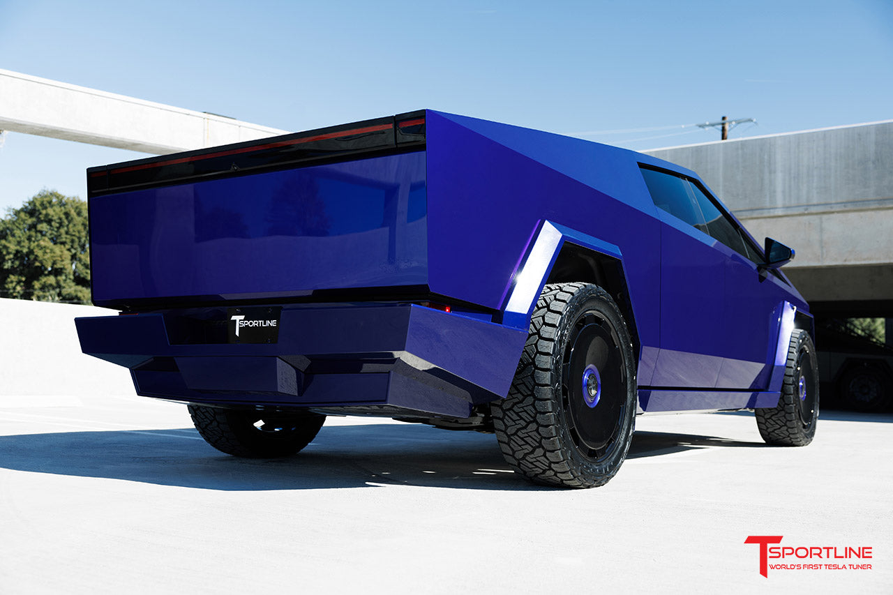 Super Saver! Tesla Cybertruck CTM 24" Fully Forged Monoblock Tesla Wheel and Tire Package (Set of 4)