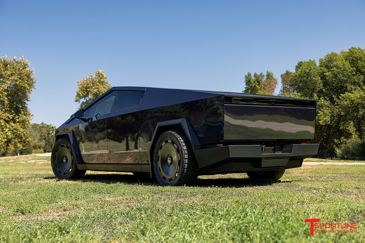 TCM 24" Tesla Cybertruck Flow Forged Monoblock Tesla Wheel and Tire Package (Set of 4)