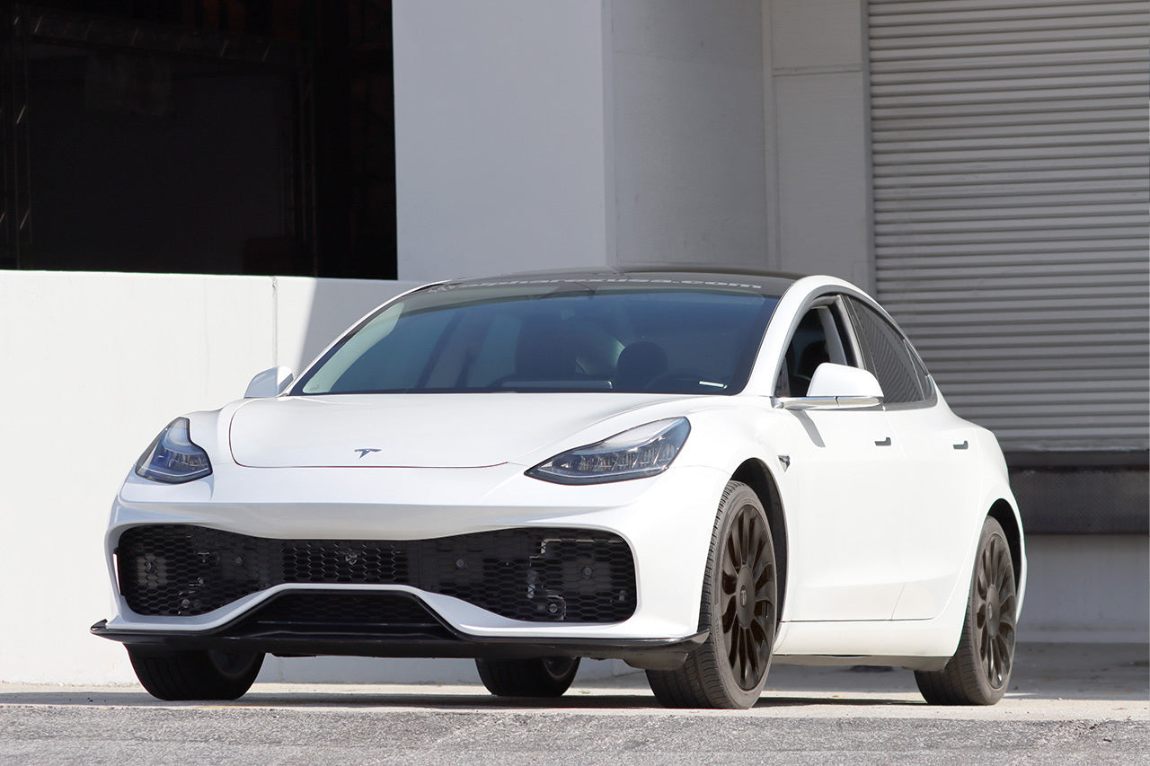 Tesla Model 3 Aero Sport Body Kit with Front and Rear Bumper Fascias & Wing Spoiler
