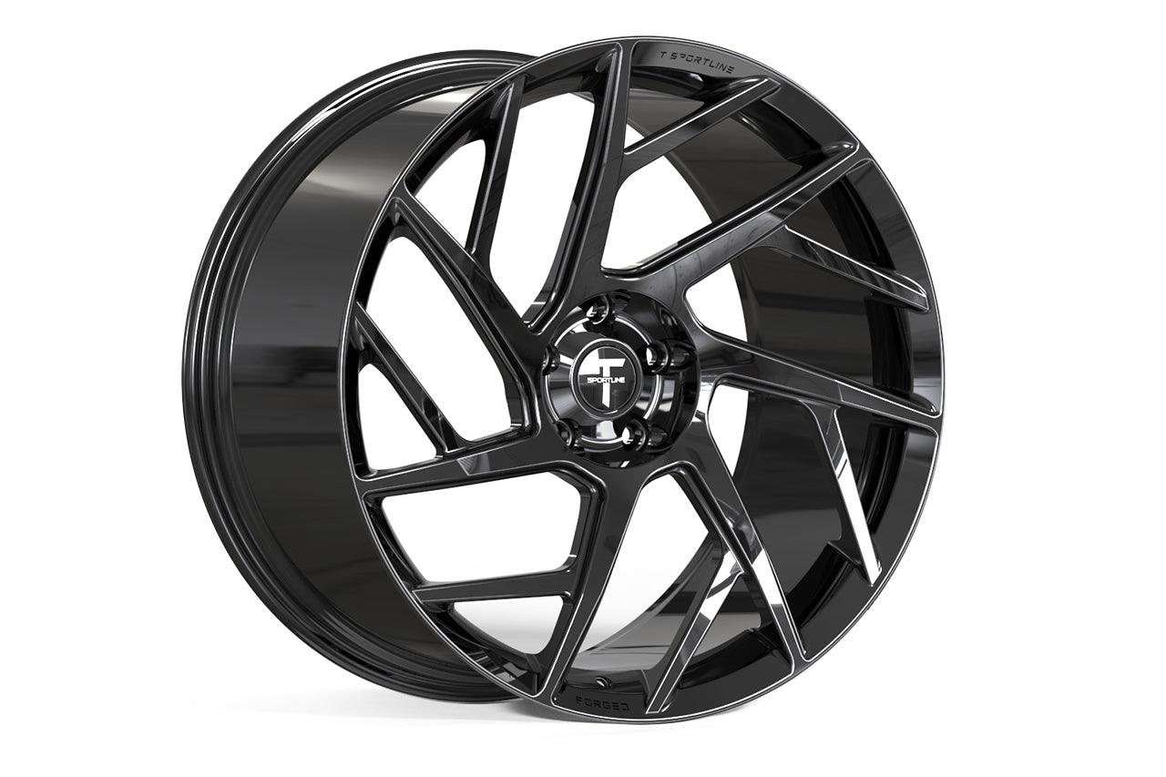TS117D 21" Superwide Tesla Model S Plaid & Long Range Fully Forged Lightweight Tesla Wheels and Tire Packages