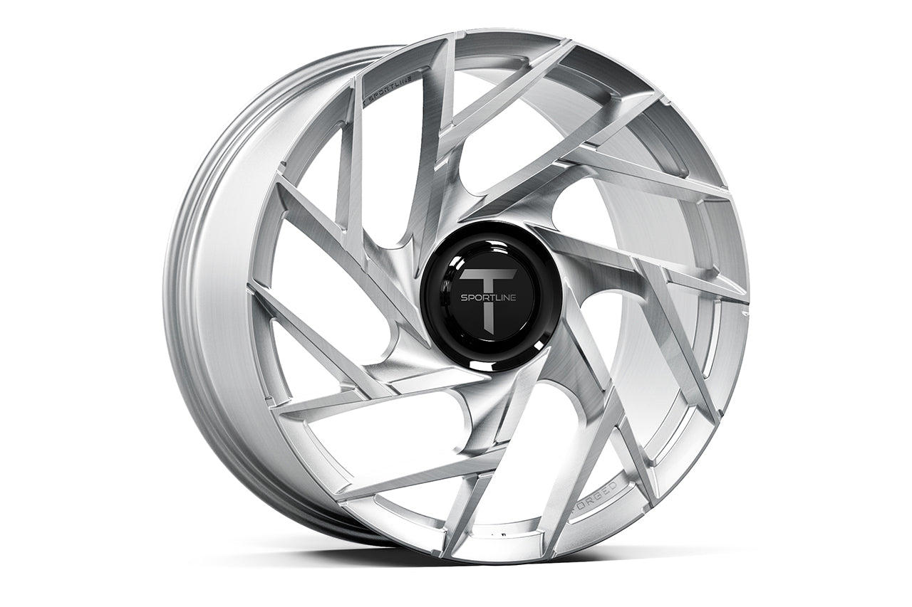 TS117D 21" Superwide Tesla Model S Plaid & Long Range Fully Forged Lightweight Tesla Wheels and Tire Packages